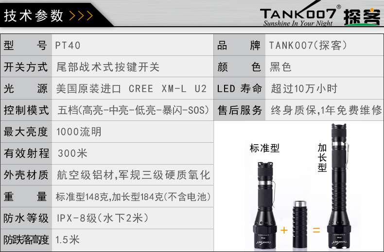 手電PT10，為戰(zhàn)術(shù)而生